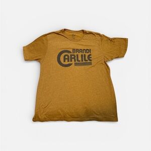 2023 Brandi Carlile Tour T Shirt XXL Mustard Yellow City Back Concert Tee Unisex